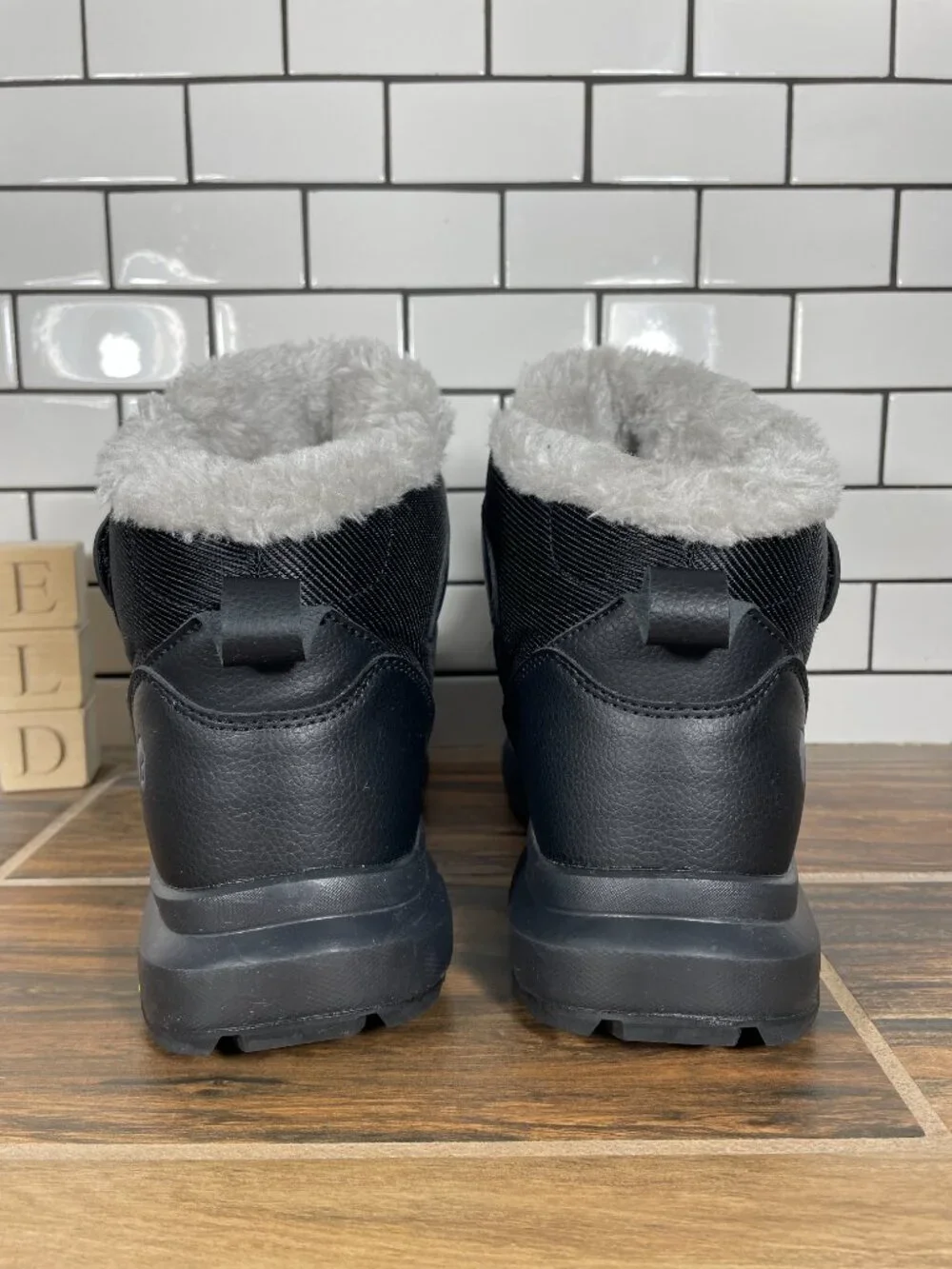 FitVille CozyCore V3 Shoes Mens Size 9 Wide Black Double Strap Winter Boot